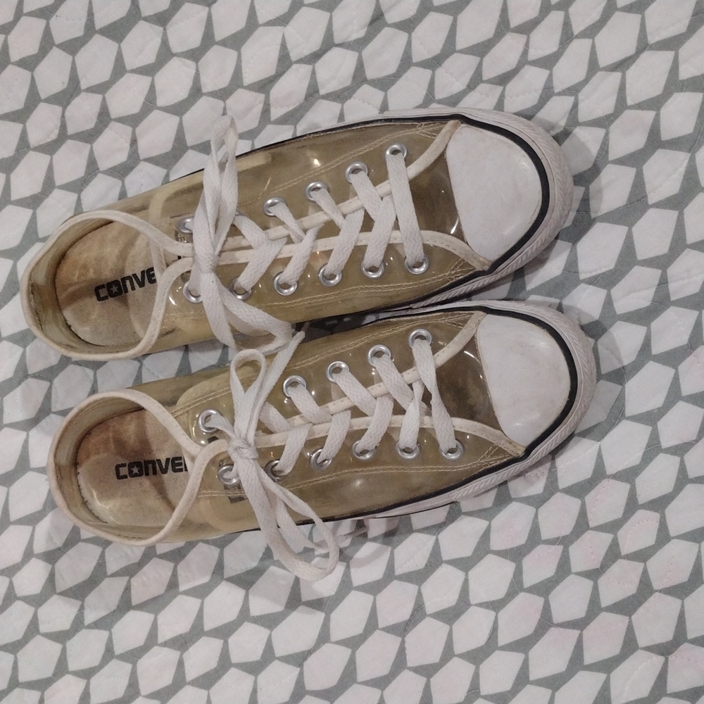 Converse plastic see thru shoes